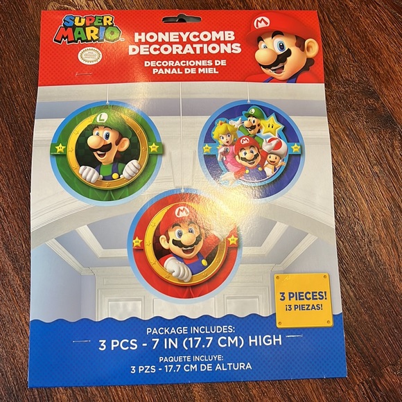 Super Mario Luigi Princess Peach Toad Birthday Party Decorations and Back Drop - Picture 14 of 17